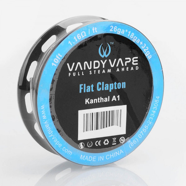 Vandyvape Resistance Wire Flat Clapton Kanthal A1 Wire 26ga*18ga+32ga - 10FT