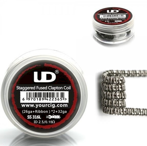 UD Premade Coils Staggered Fusion 26G + 32G